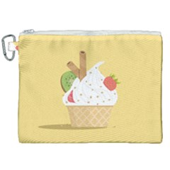Ice Cream Dessert Summer Canvas Cosmetic Bag (xxl)