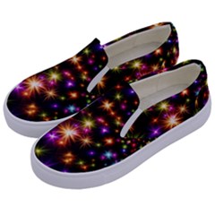 Star Colorful Christmas Abstract Kids  Canvas Slip Ons