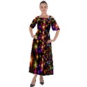 Star Colorful Christmas Abstract Shoulder Straps Boho Maxi Dress  View1