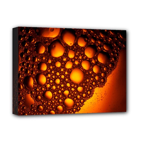 Bubbles Abstract Art Gold Golden Deluxe Canvas 16  X 12  (stretched) 