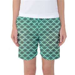 Pattern Texture Geometric Pattern Green Women s Basketball Shorts