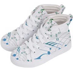 Music Notes Kids  Hi-top Skate Sneakers by Dutashop