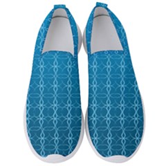 Background Texture Pattern Blue Men s Slip On Sneakers by Dutashop