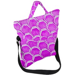 Hexagon Windows  Fold Over Handle Tote Bag by essentialimage365