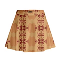 Background Wallpaper Brown Mini Flare Skirt