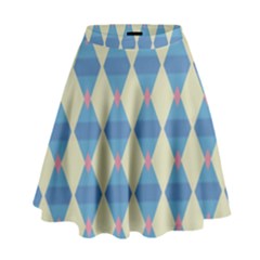 Pattern Texture Chevron High Waist Skirt