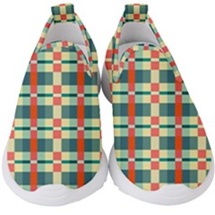 Texture Plaid Kids  Slip On Sneakers by Dutashop