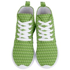 Green Pattern Ornate Background Women s Lightweight High Top Sneakers