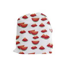 Summer Watermelon Pattern Drawstring Pouch (large)