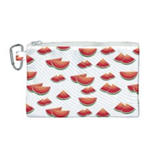 Summer Watermelon Pattern Canvas Cosmetic Bag (medium)