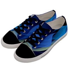 Flower Background Blue Design Men s Low Top Canvas Sneakers by Dutashop