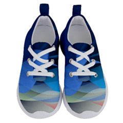 Flower Background Blue Design Running Shoes by Dutashop