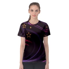 Background Abstract Star Women s Sport Mesh Tee