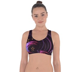 Background Abstract Star Cross String Back Sports Bra by Dutashop