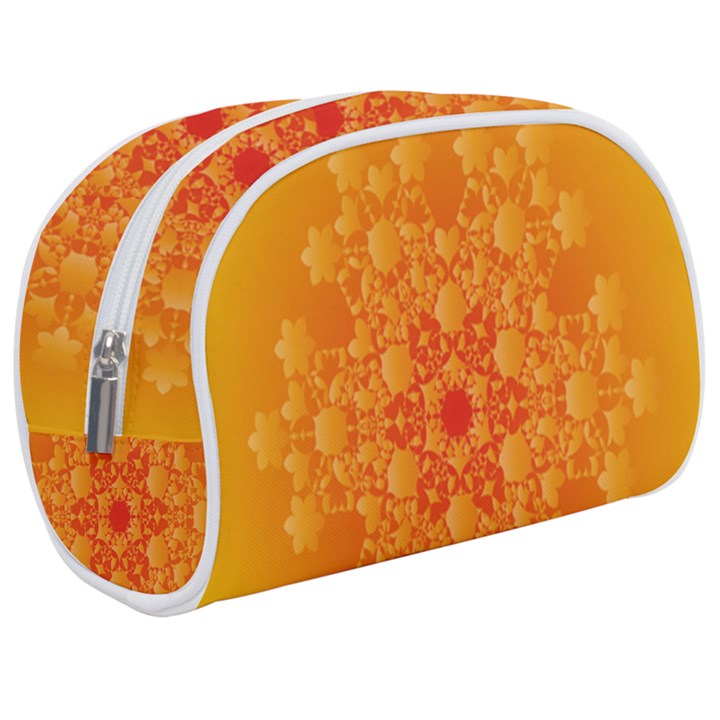 Fractal Yellow Orange Make Up Case (Medium)
