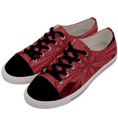 Background Floral Pattern Men s Low Top Canvas Sneakers