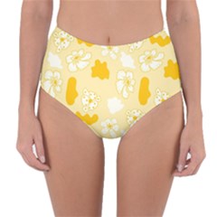 Abstract Daisy Reversible High-waist Bikini Bottoms by Eskimos