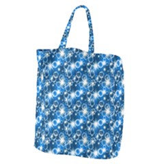 Star Hexagon Deep Blue Light Giant Grocery Tote by Dutashop