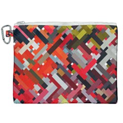 Maze Abstract Texture Rainbow Canvas Cosmetic Bag (xxl)
