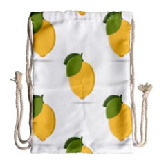 Lemon Fruit Drawstring Bag (large)