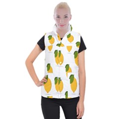 Lemon Fruit Women s Button Up Vest