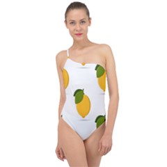Lemon Fruit Classic One Shoulder Swimsuit by Dutashop