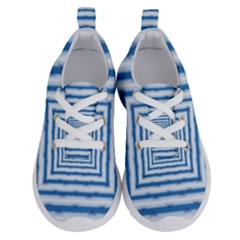 Metallic Blue Shiny Reflective Running Shoes by Dutashop