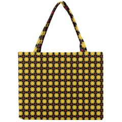 Yellow Pattern Green Mini Tote Bag by Dutashop