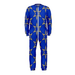 Star Pattern Blue Gold Onepiece Jumpsuit (kids)