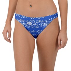 Blue Flowers Band Bikini Bottom by Eskimos