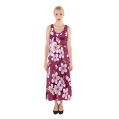 Cherry Blossom Sleeveless Maxi Dress by goljakoff