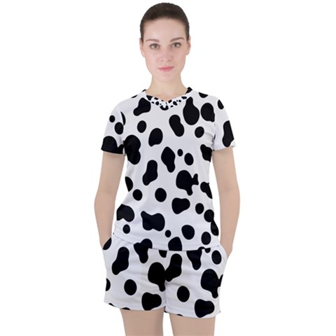 Spots Women s Tee And Shorts Set by Sobalvarro