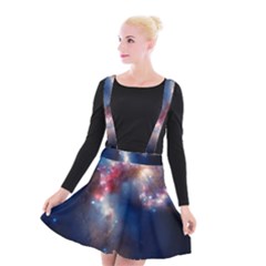 Galaxy Suspender Skater Skirt by ExtraGoodSauce