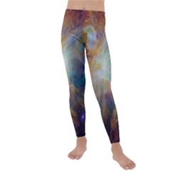 Colorful Galaxy Kids  Lightweight Velour Leggings by ExtraGoodSauce