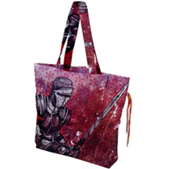 Knight Drawstring Tote Bag by ExtraGoodSauce