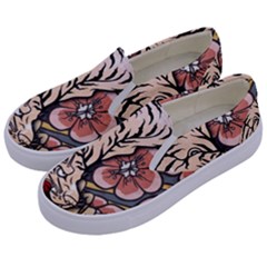 White Tiger Kids  Canvas Slip Ons by ExtraGoodSauce