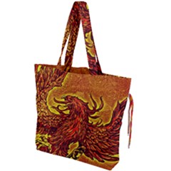 Phoenix Rising Drawstring Tote Bag by ExtraGoodSauce