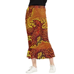 Phoenix Rising Maxi Fishtail Chiffon Skirt by ExtraGoodSauce