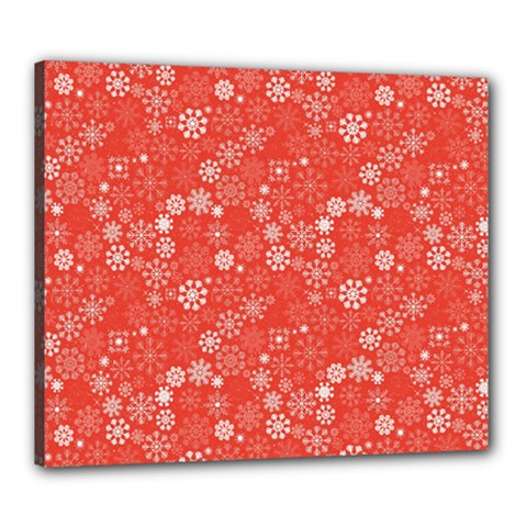 Christmas Snowflakes Canvas 24  X 20  (stretched) by ExtraGoodSauce