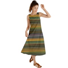 Multicolored Linear Abstract Print Summer Maxi Dress by dflcprintsclothing
