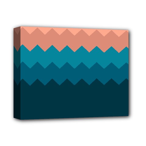 Flat Ocean Waves Palette Deluxe Canvas 14  X 11  (stretched) by goljakoff