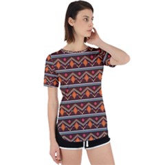 Native American Pattern Perpetual Short Sleeve T-shirt by ExtraGoodSauce