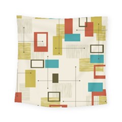 Retro Pattern Vintage Square Tapestry (small) by ExtraGoodSauce