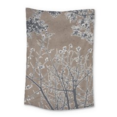 Linear Textured Botanical Motif Design Small Tapestry by dflcprintsclothing