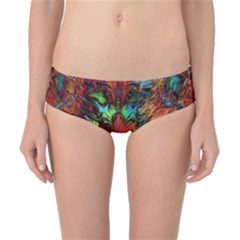 Boho Hippie Trippy Floral Pattern Classic Bikini Bottoms by CrypticFragmentsDesign
