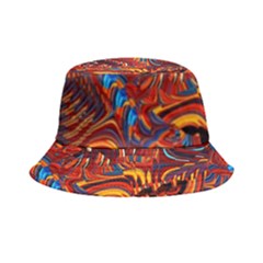 Phoenix Rising Colorful Abstract Art Bucket Hat by CrypticFragmentsDesign