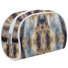 Retro Hippie Vibe Psychedelic Silver Make Up Case (large) by CrypticFragmentsDesign