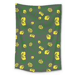 Yellow Flowers Large Tapestry by Eskimos