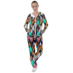 Abstract Triangle Tree Women s Tracksuit