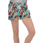 Abstract Triangle Tree Velour Lounge Shorts